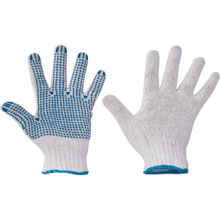 PLOVER műszálas kesztyű PVC pöttyökkel