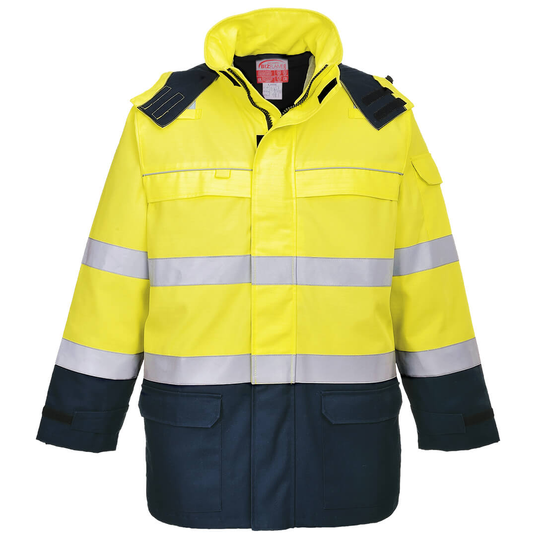 FR79YNR Bizflame Rain+ Hi-Vis Arc lángálló kabát - Image 1