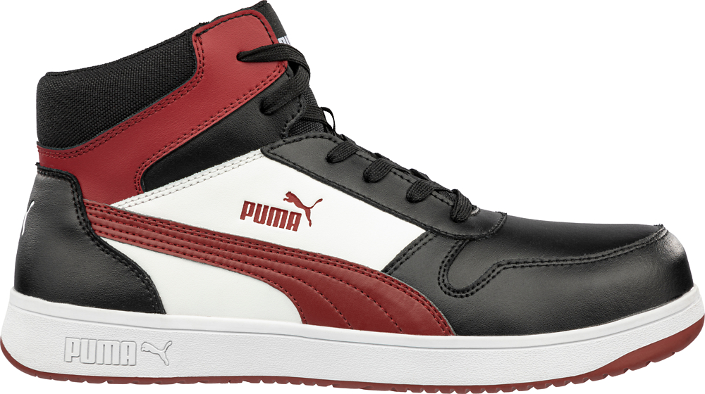 2d646a60-2194-4d80-910c-8d1639fc672d Puma Frontcourt BLK/WHT/RED Mid S3L ESD FO HRO SR munkavédelmi bakancs - Image 1