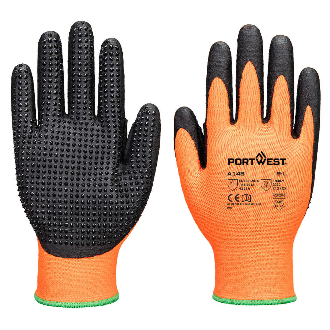 Grip 13 High-Dotted Glove - Narancs/Fekete Grip 13 High-Dotted Glove - Narancs/Fekete - Image 1