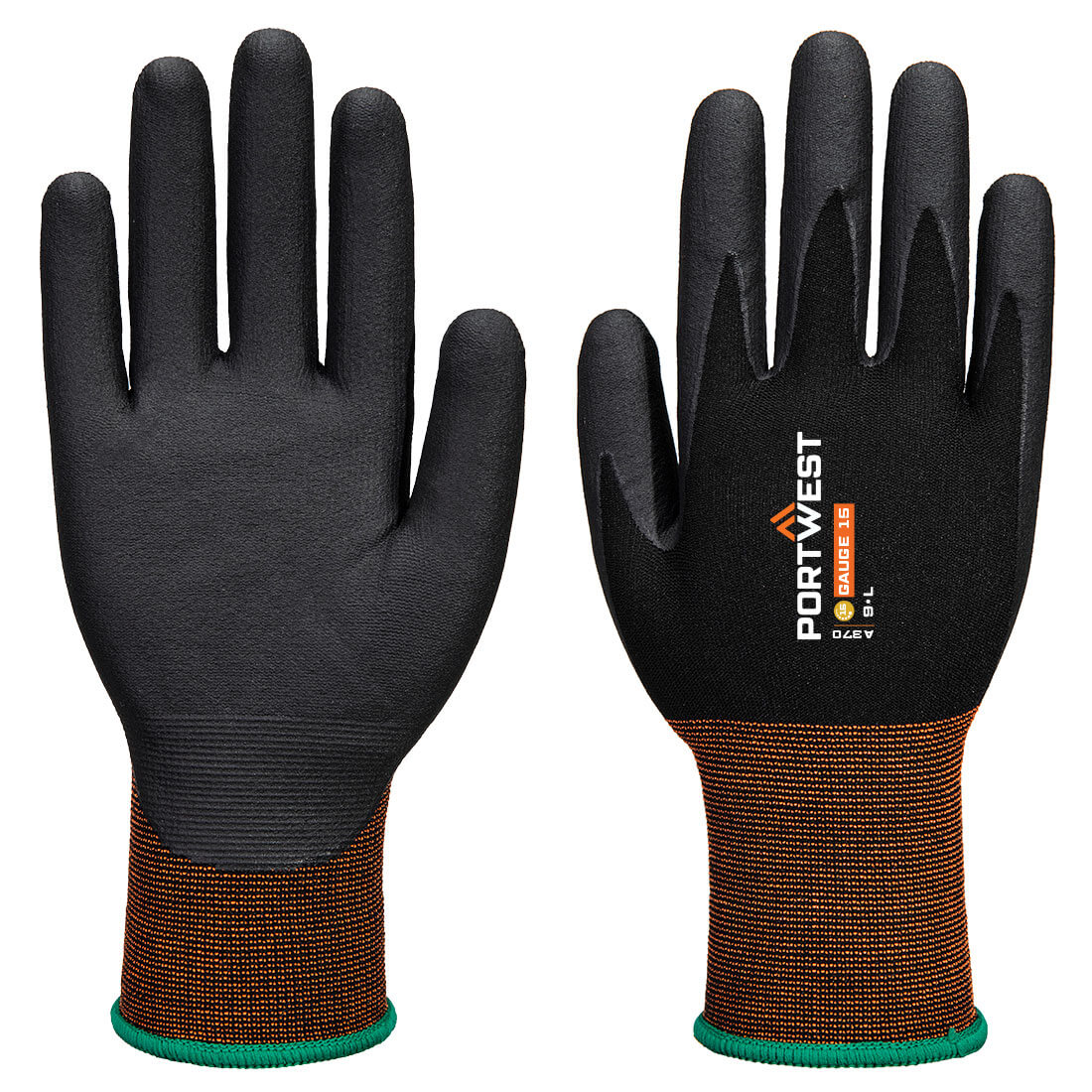 GP Grip 15 Nitril Mikrohabos kesztyű - Fekete GP Grip 15 Nitril Mikrohabos kesztyű - Fekete - Image 1