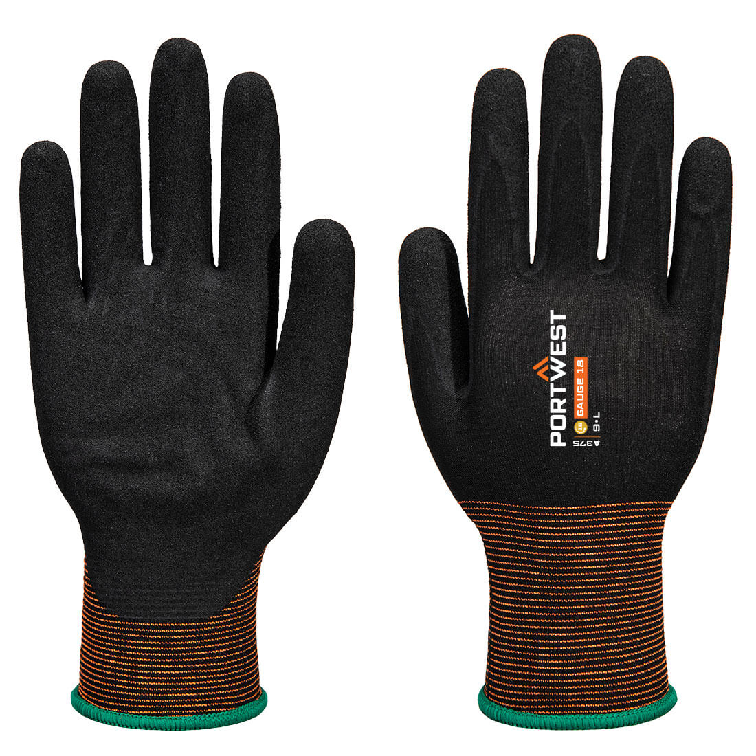 GP Grip 18 Nitril Smooth/Sandy kesztyű - Fekete GP Grip 18 Nitril Smooth/Sandy kesztyű - Fekete - Image 1