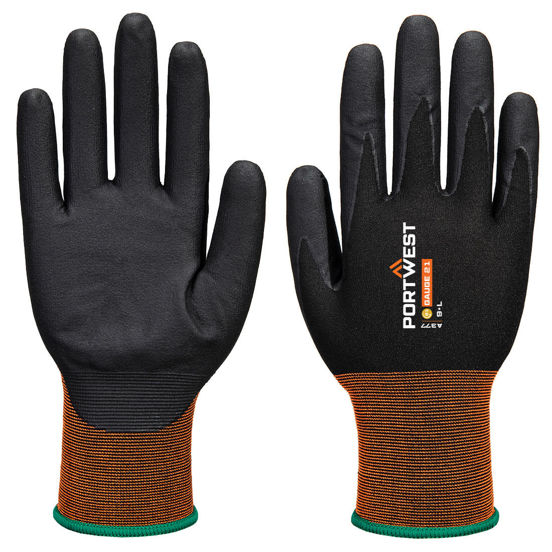 GP Grip 21 Nitril Mikrohabos kesztyű - Fekete GP Grip 21 Nitril Mikrohabos kesztyű - Fekete - Image 1