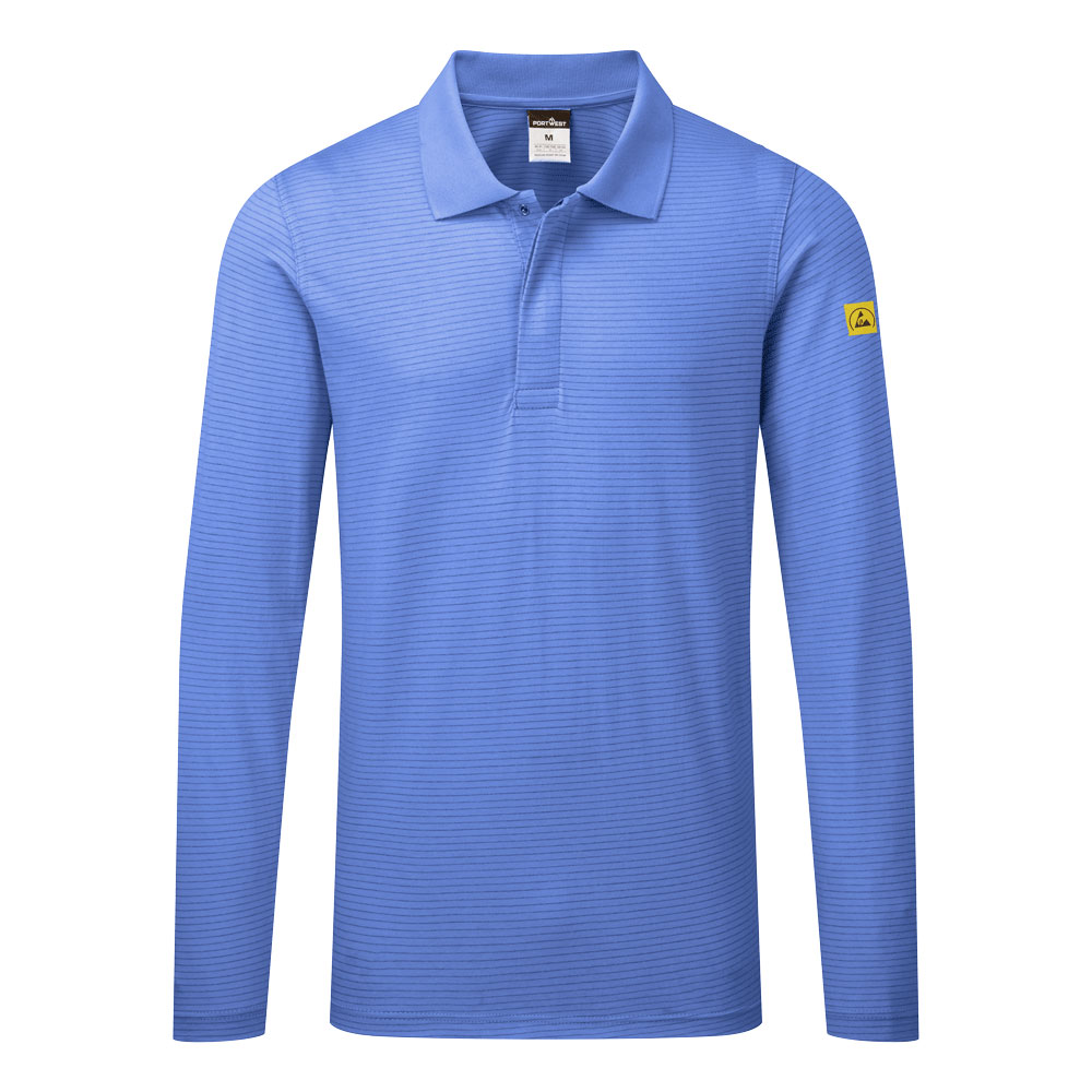 Antisztatikus hoszzú ujjú ESD póló L/S - Hamilton kék Antisztatikus hoszzú ujjú ESD póló L/S - Hamilton kék - Image 1