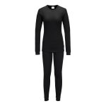 Womens Thermal Base Layer Set - Fekete