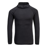 Waffle Fleece kapucnis Baselayer - Fekete