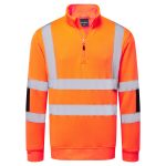 Hi-Vis Knit  1/2Zip Sweatshirt - Narancs