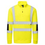 Hi-Vis Knit  1/2Zip Sweatshirt - Sárga