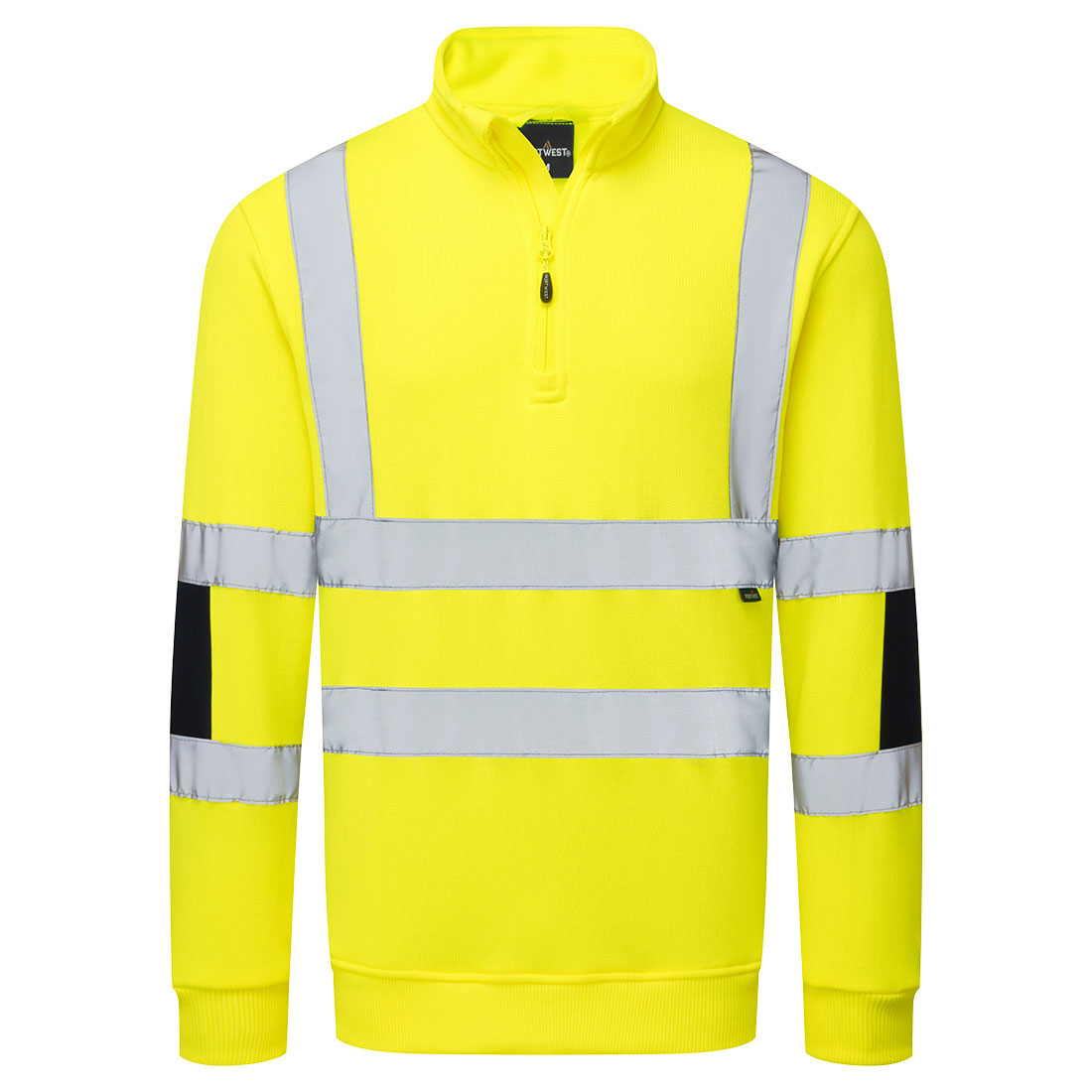 Hi-Vis Knit 1/2Zip Sweatshirt - Sárga Hi-Vis Knit 1/2Zip Sweatshirt - Sárga - Image 1