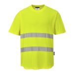 Hi-Vis pamut póló pamut hálós betétes póló S/S - Sárga