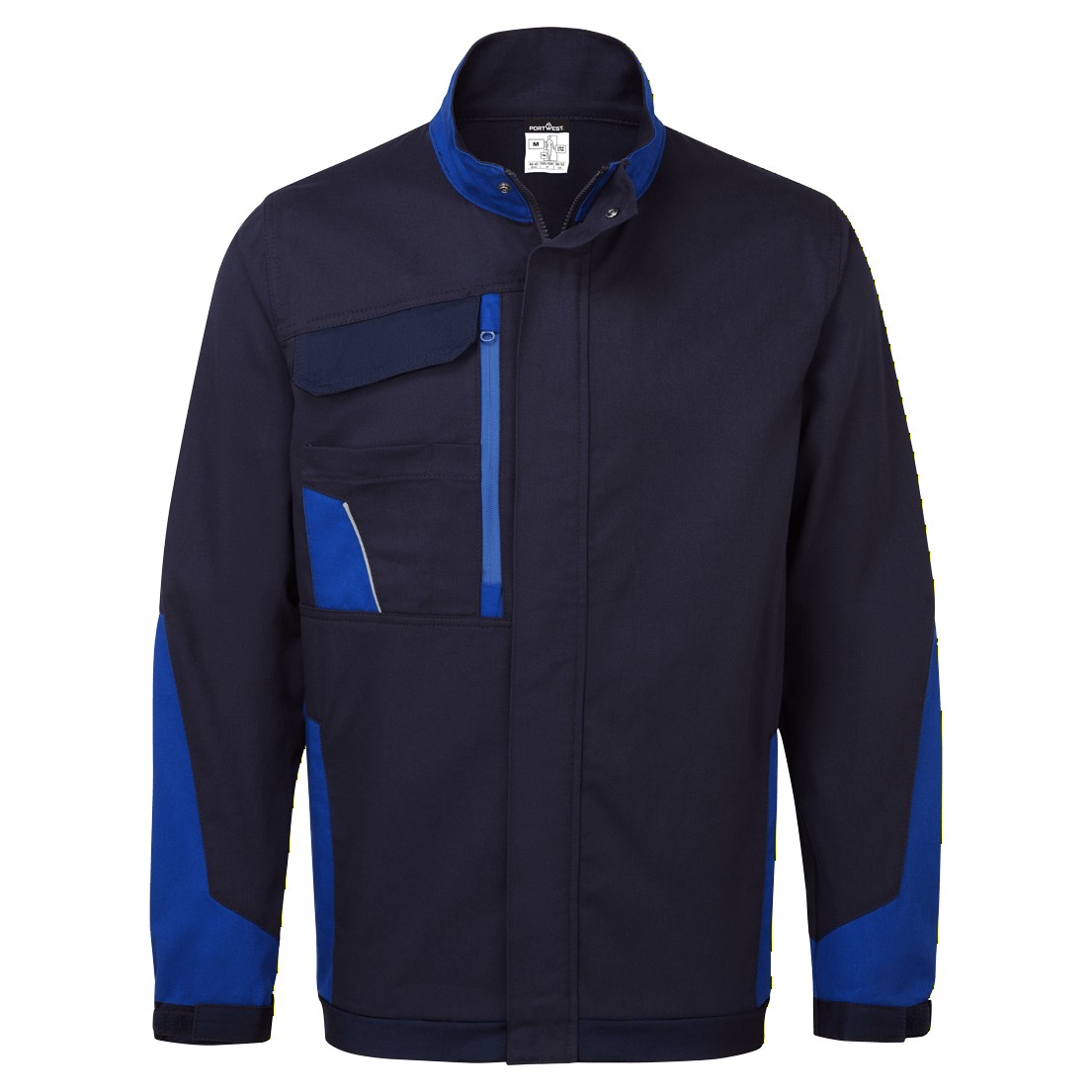 WX1 kéttónusú bélelt pamut munkakabát - Navy/Royal WX1 kéttónusú bélelt pamut munkakabát - Navy/Royal - Image 1