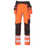 DX4 Hi-Vis nadrág lezippzározható lengőzsebbel - Narancs/Fekete