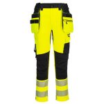 DX4 Hi-Vis nadrág lezippzározható lengőzsebbel - Sárga/Fekete