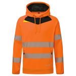 DX4 Hi-Vis kapucnis pulóver - Narancs/Fekete