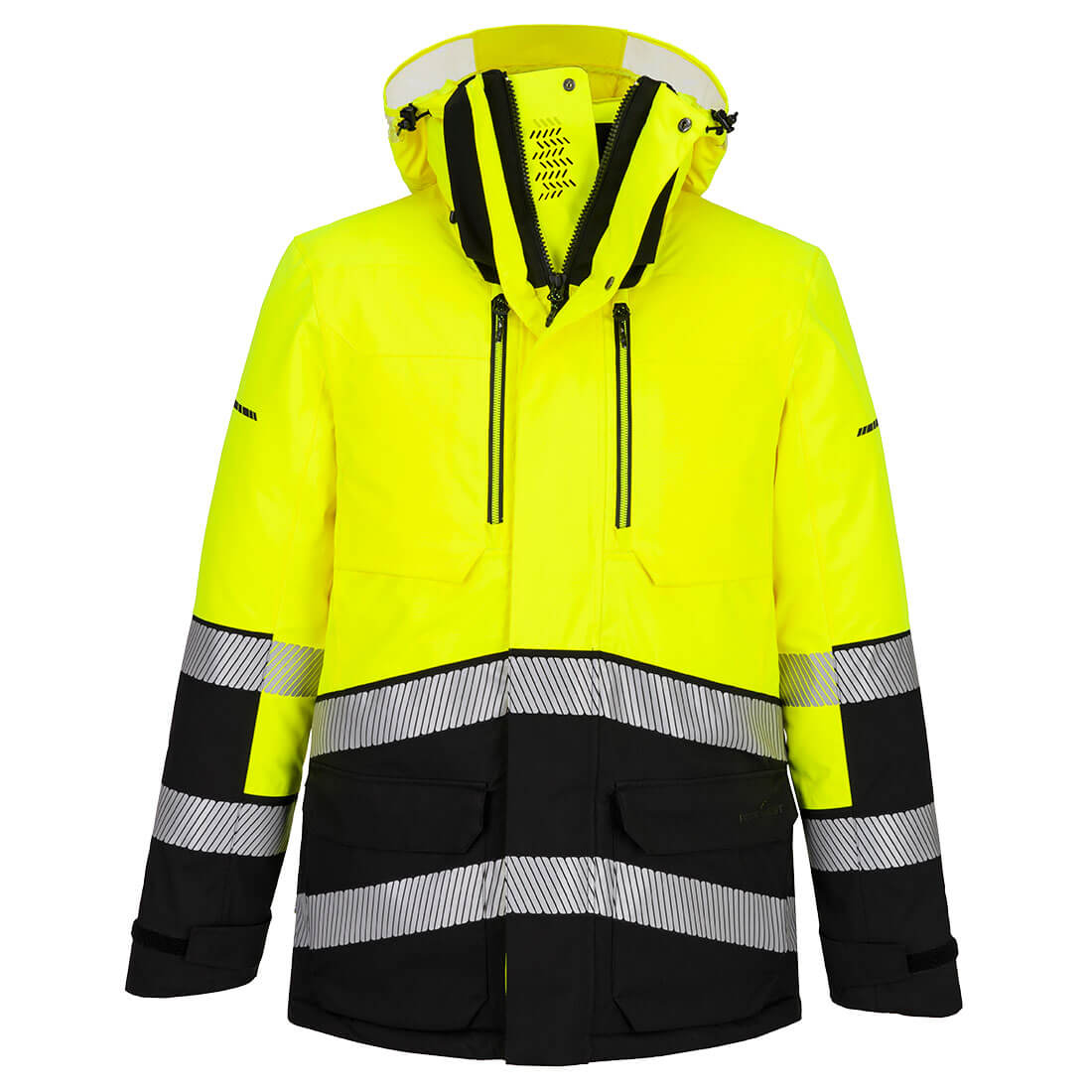 EV4 Hi-Vis Expedition Parka télikabát - Sárga/Fekete EV4 Hi-Vis Expedition Parka télikabát - Sárga/Fekete - Image 1