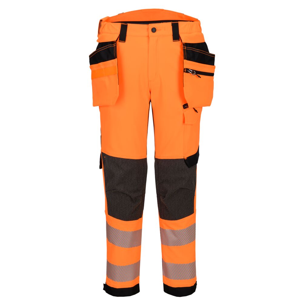 EV4 Hi-Vis Class 1 levehető lengőzsebes nadrág - Narancs/Fekete EV4 Hi-Vis Class 1 levehető lengőzsebes nadrág - Narancs/Fekete - Image 1