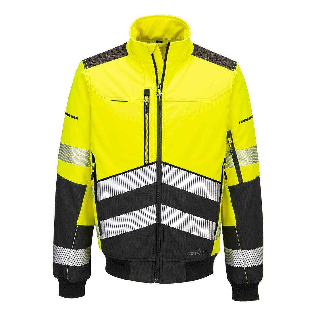 EV4 Hi-Vis Softshell Bomber (3L) - Sárga/Fekete EV4 Hi-Vis Softshell Bomber (3L) - Sárga/Fekete - Image 1