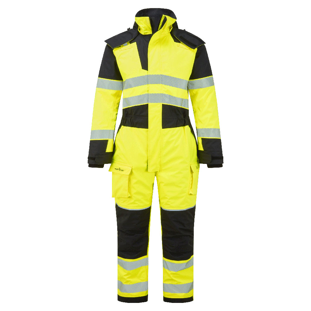 PW3 Modaflame Rain+ Hi-Vis Multi-Norm FR téli overál - Sárga/Fekete PW3 Modaflame Rain+ Hi-Vis Multi-Norm FR téli overál - Sárga/Fekete - Image 1