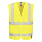 Bizflame Hi-Vis FR cipzáras jól láthatósági mellény - Sárga