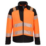 PW3 Modaflame Softshell Hi-Vis Multi-Norm FR lángálló kabát - Narancs/Fekete