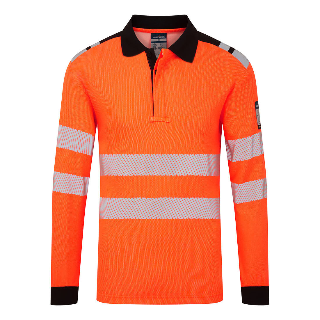 PW3 Modaflame Knit HVO FR lángálló hosszú ujjú pólóing - Narancs/Fekete PW3 Modaflame Knit HVO FR lángálló hosszú ujjú pólóing - Narancs/Fekete - Image 1