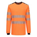 PW3 Modaflame Knit HVO FR hosszú ujjú póló - Narancs/Navy
