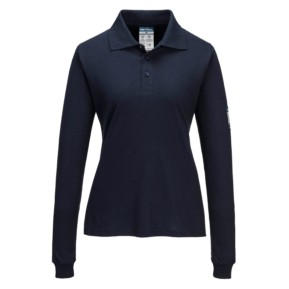 Modaflame Knit FR lángálló női hosszú ujjú pólóing - Navy Modaflame Knit FR lángálló női hosszú ujjú pólóing - Navy - Image 1
