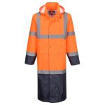 Hi-Vis Contrast Raincoat 122cm - Narancs/Navy