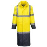 Hi-Vis Contrast Raincoat 122cm - Sárga/Navy