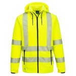 KX3 Sport Hi-Vis cipzáras kapucnis pulóver - Sárga