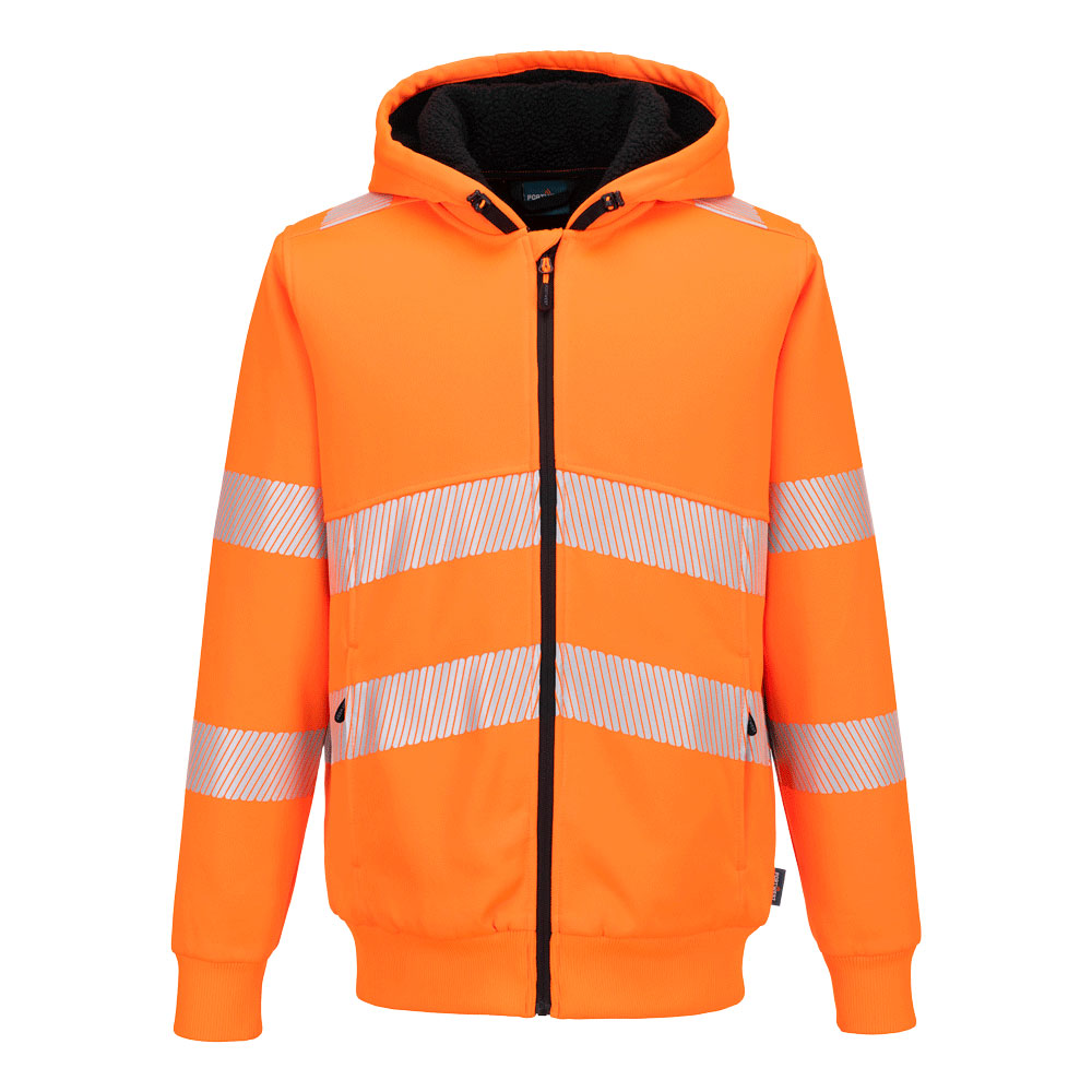 PW321 Hi-Vis cipzáras téli kapucnis pulcsi - Narancs PW321 Hi-Vis cipzáras téli kapucnis pulcsi - Narancs - Image 1