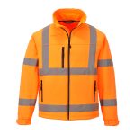Jól láthatósági Softshell dzseki (3L) - Narancs