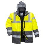 Hi-Vis Kéttónusú Traffic kabát - Sárga/Szürke