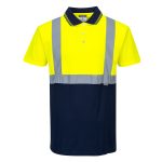 Kéttónusú pólóing - Sárga/Navy