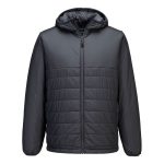 Hooded Insulated Baffle Jacket - Mole szürke