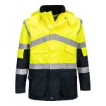 Hi-Vis kéttónusú lélegző kabát - Sárga/Navy