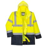 Hi-Vis Executive 5 az 1-ben kabát - Sárga/Navy