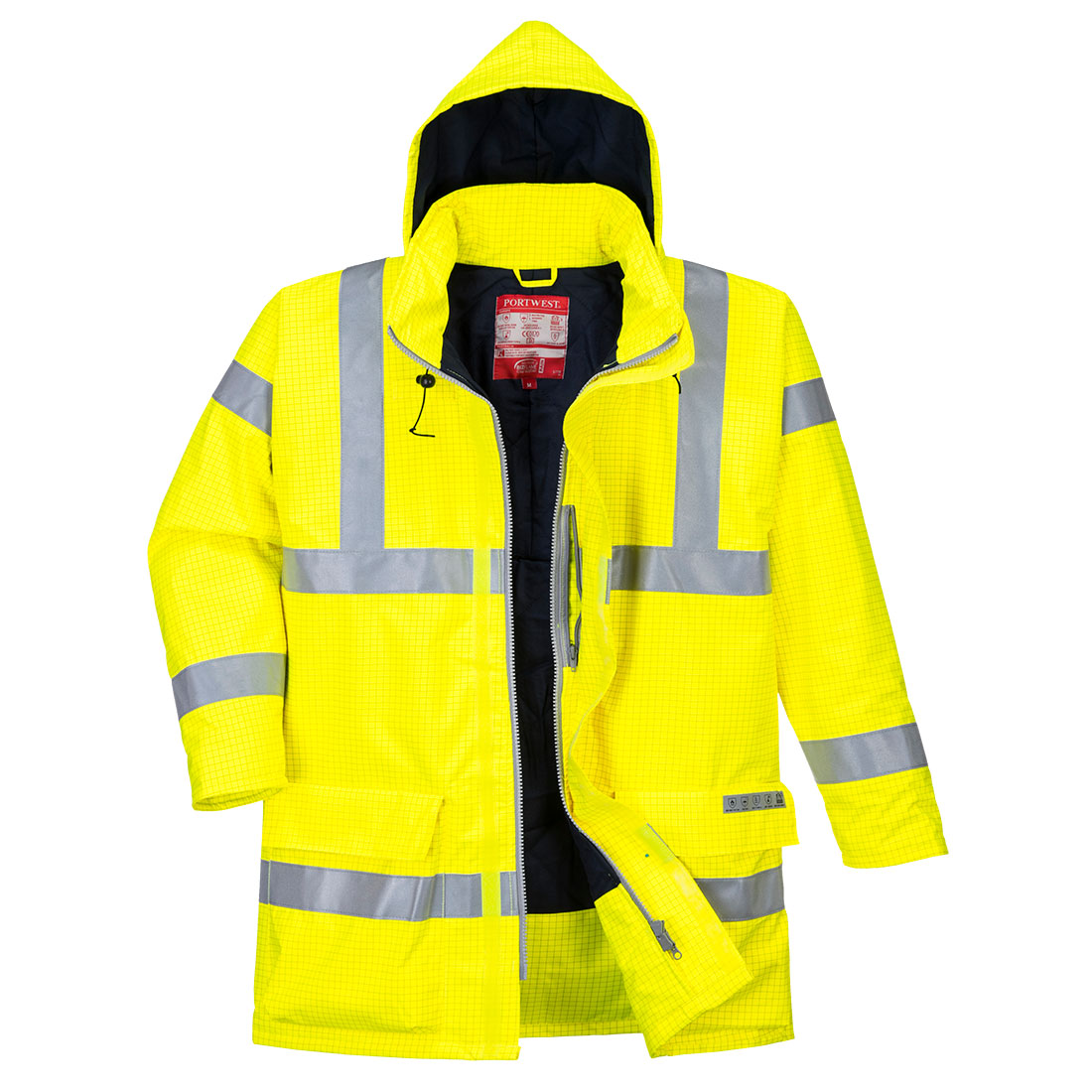 Bizflame Rain Hi-Vis antisztatikus FR kabát - Sárga Bizflame Rain Hi-Vis antisztatikus FR kabát - Sárga - Image 1