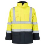 Bizflame Rain Hi-Vis Multi-Protection kabát - Sárga/Navy