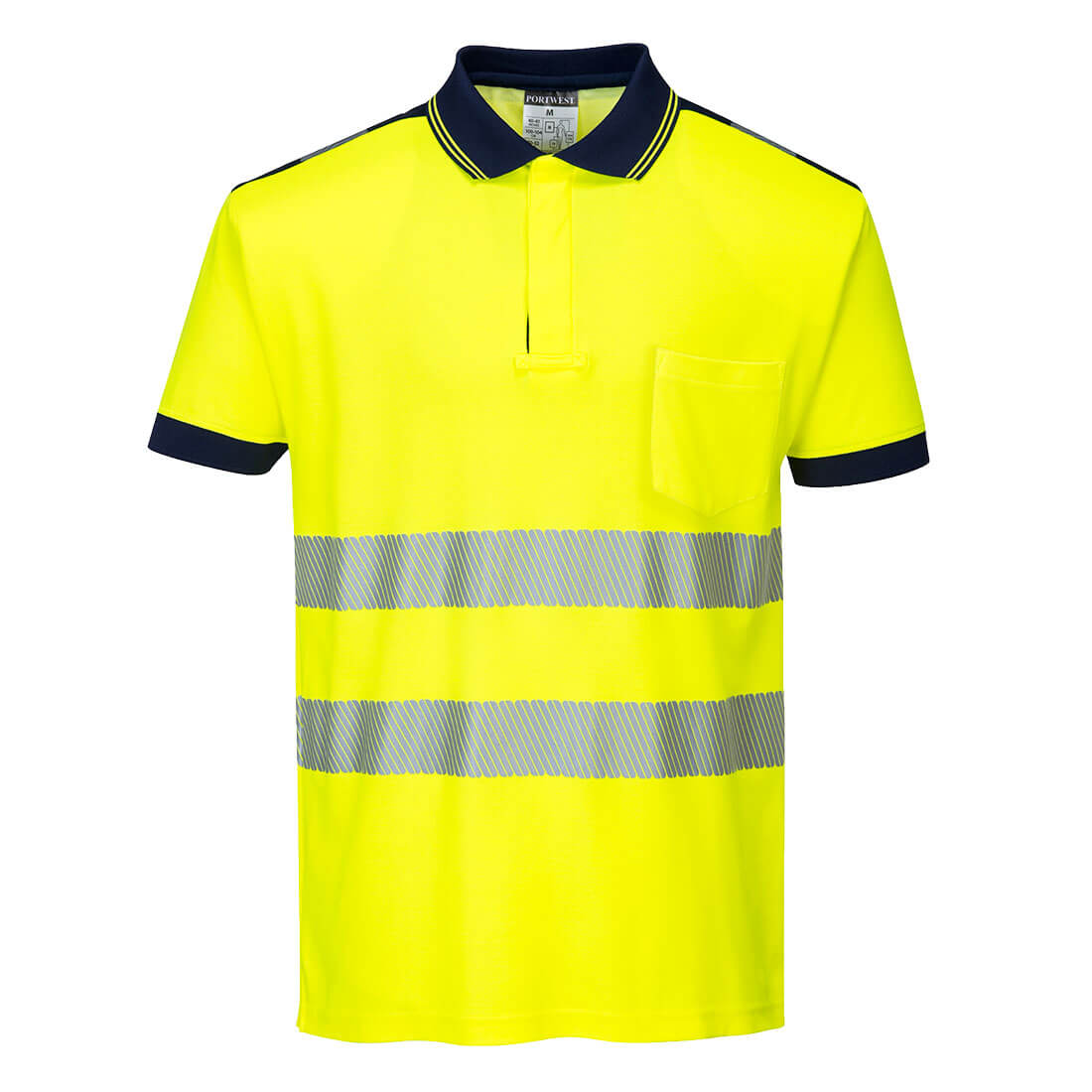 PW3 Hi-Vis pólóing S/S - Sárga/Navy PW3 Hi-Vis pólóing S/S - Sárga/Navy - Image 1