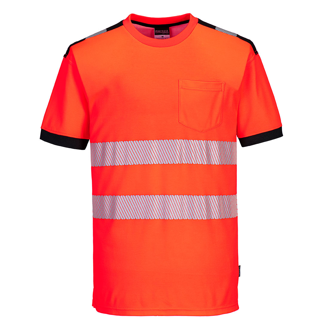 PW3 Hi-Vis póló S/S - Piros/Fekete PW3 Hi-Vis póló S/S - Piros/Fekete - Image 1
