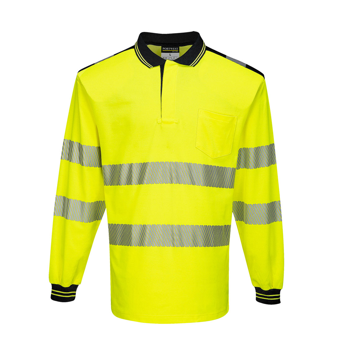 PW3 Hi-Vis hosszú ujjú pólóing - Sárga/Fekete PW3 Hi-Vis hosszú ujjú pólóing - Sárga/Fekete - Image 1
