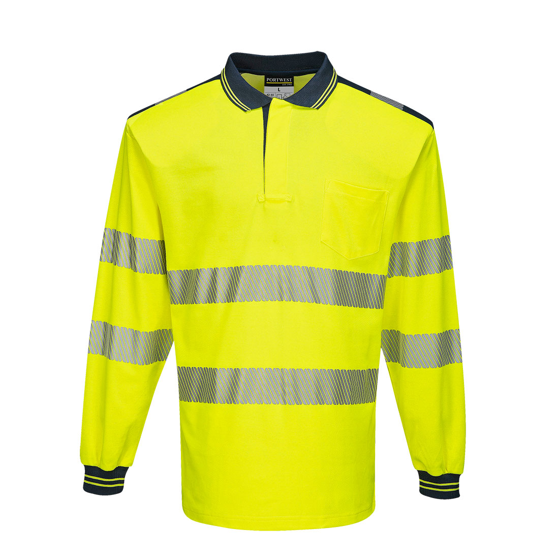PW3 Hi-Vis hosszú ujjú pólóing - Sárga/Navy PW3 Hi-Vis hosszú ujjú pólóing - Sárga/Navy - Image 1