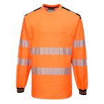 PW3 Hi-Vis hosszú ujjú póló - Narancs/Fekete