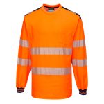 PW3 Hi-Vis hosszú ujjú póló - Narancs/Navy