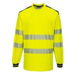 PW3 Hi-Vis hosszú ujjú póló - Sárga/Fekete