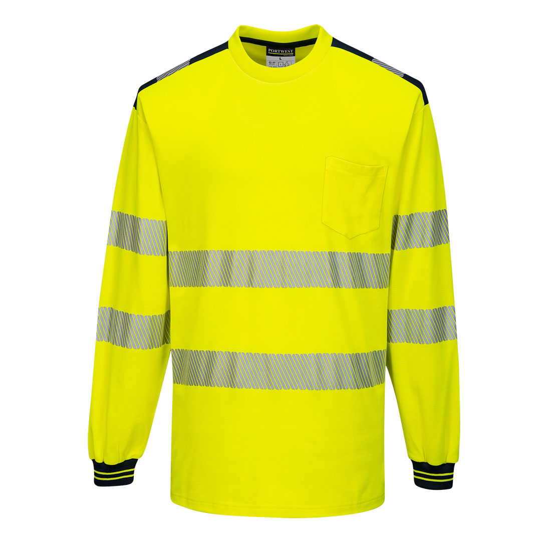 PW3 Hi-Vis hosszú ujjú póló - Sárga/Fekete PW3 Hi-Vis hosszú ujjú póló - Sárga/Fekete - Image 1