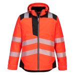 PW3 Hi-Vis télikabát - Piros/Fekete