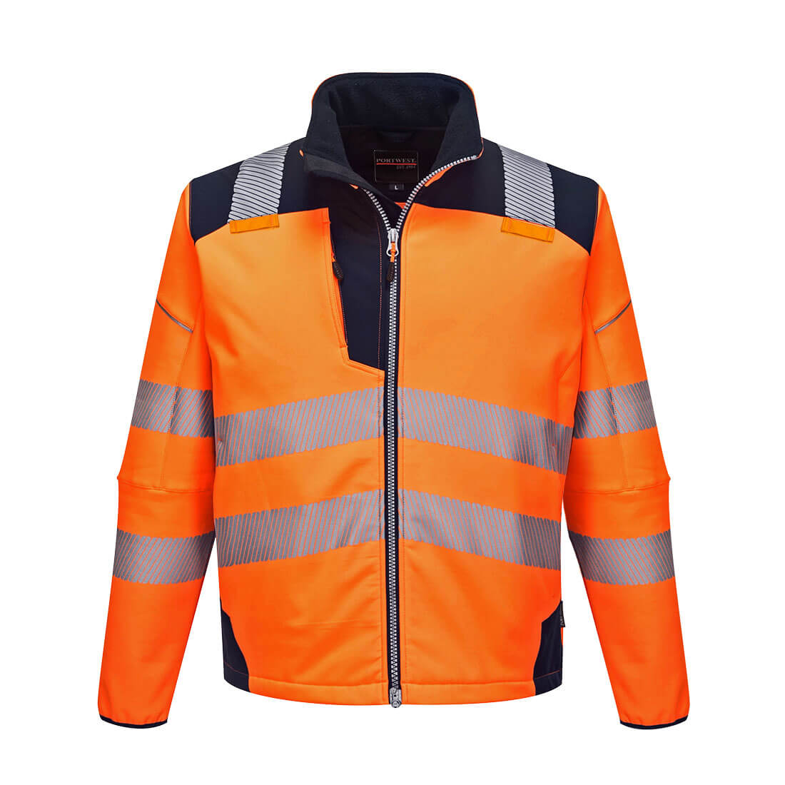 PW3 Hi-Vis Softshell kabát - Narancs/Navy PW3 Hi-Vis Softshell kabát - Narancs/Navy - Image 1