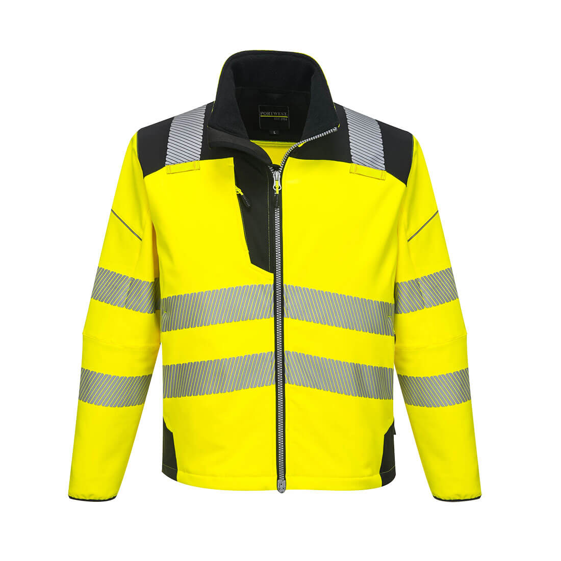PW3 Hi-Vis Softshell kabát - Sárga/Fekete PW3 Hi-Vis Softshell kabát - Sárga/Fekete - Image 1